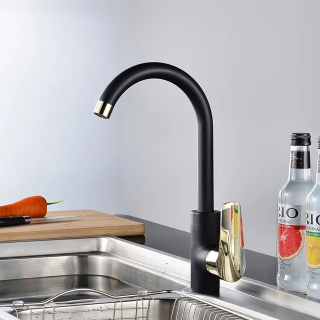Bakala 360 Rotating Kitchen Faucet Black Single Handle Sink Bakala 360 Rotating Kitchen Faucet Black Single Handle Sink Mixer Crane Water Tap Hot