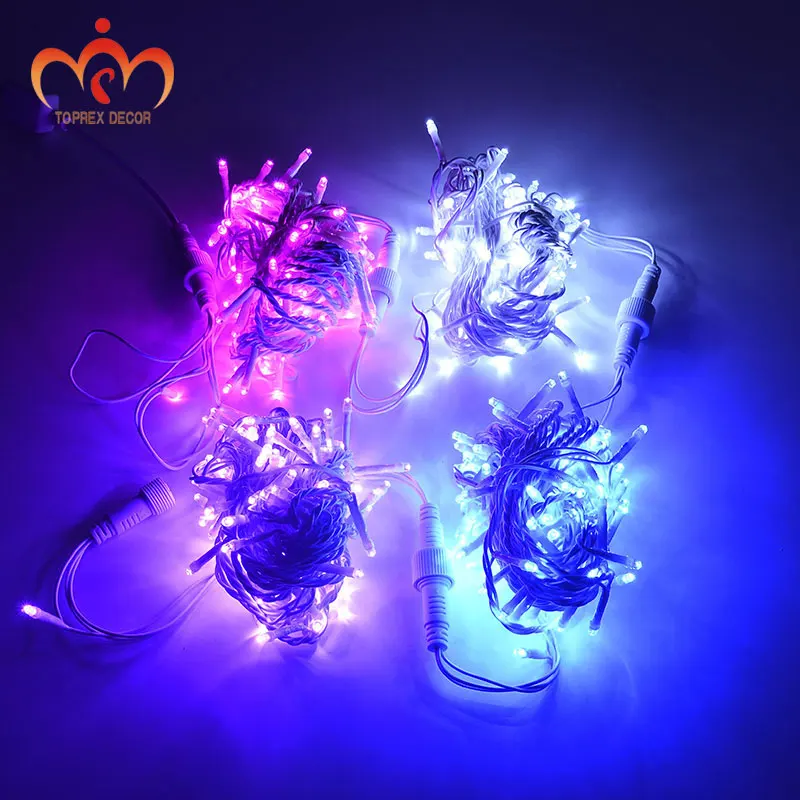 32.8' Length 100 LEDs white PVC LED string light waterproof christmas