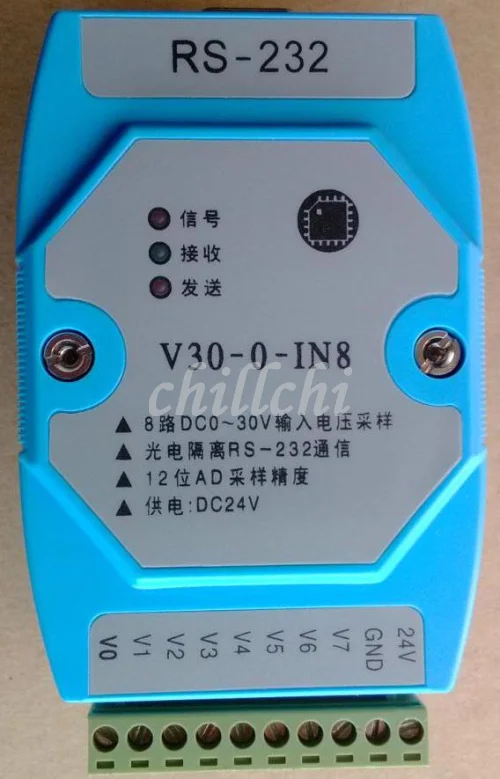 8 voltage analog measurement module RTU MODBUS protocol