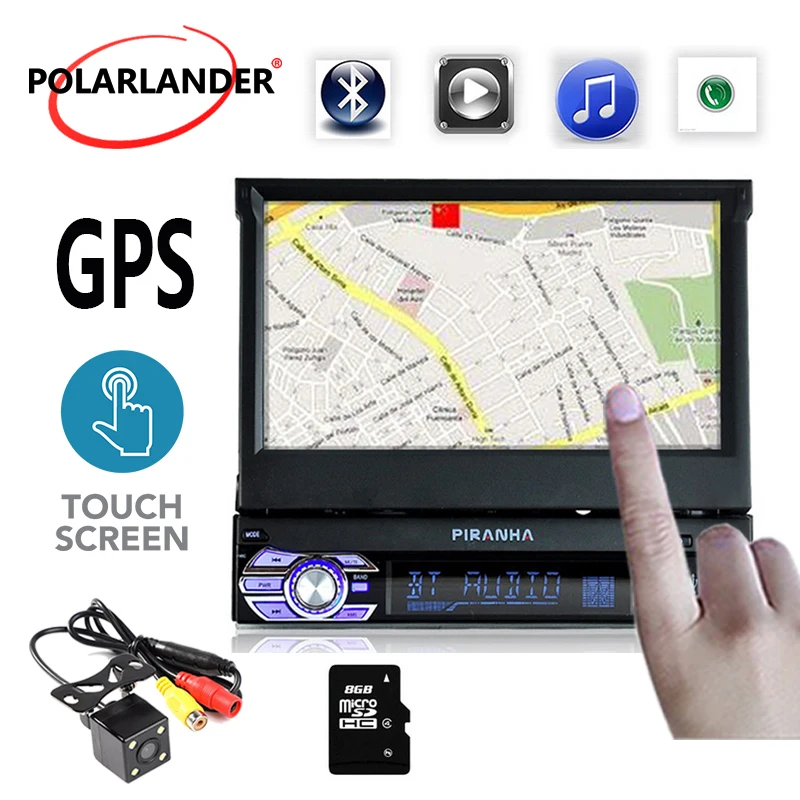 Автомагнитола 1 din 7 дюймов Авторадио Bluetooth стерео FM USB TF видео MP5 AUX Кассетный плеер