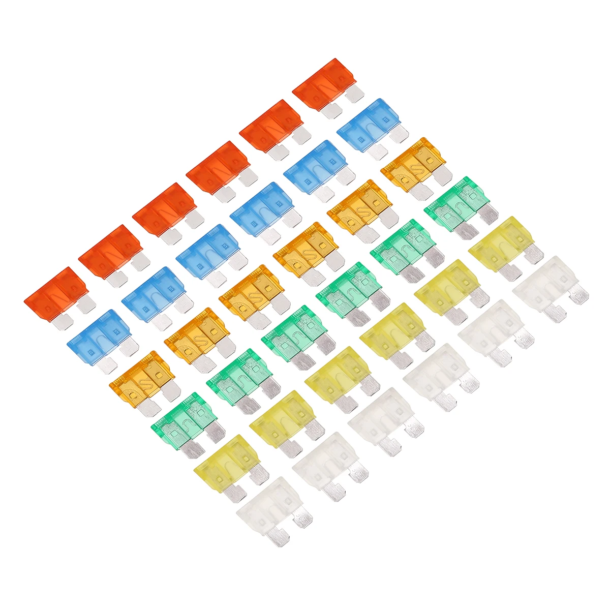 36PCS Multicolor Mix Car Automotive Blade Fuses 7.5A 10A 15A 20A 25A 30A Car Styling Standard Medium Fuse Set