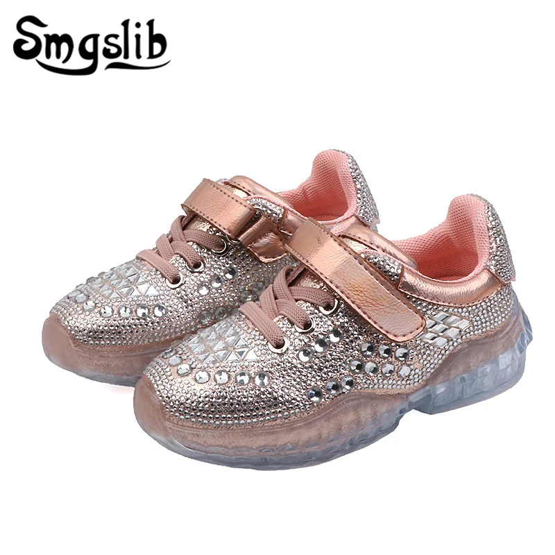 

Kids Shoes Girls Glitter Shoes Child Sneakers 2019 Spring Fashion Boys Sports Running Sneaker Baby Girls Shoes Children Sneakers