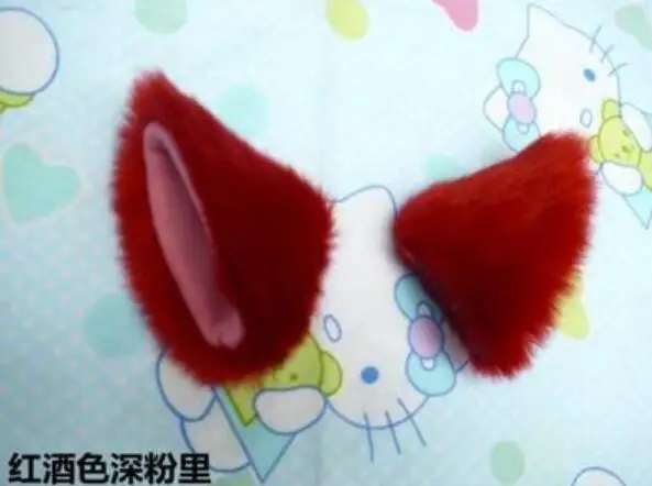 Мультфильм японское аниме косплей лисицы уши кошки и собаки уши Хэллоуин вечерние маскарадные заколки для волос несколько цветов косплей Harajuku - Цвет: Сливовый
