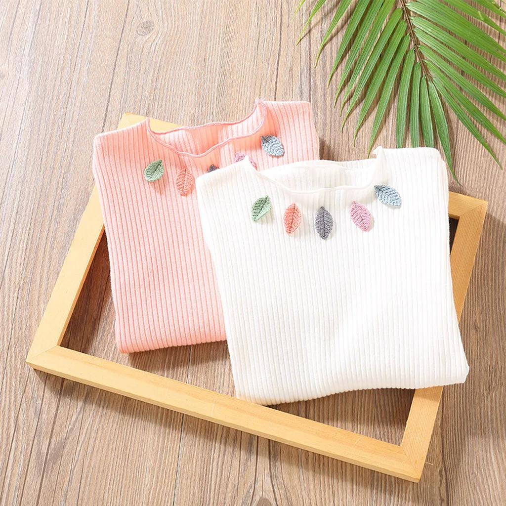 

Todder Kids Baby Girls Solid Embroidered Ruffles Base Shirt Blouse Clothes Tops first birthday boy clothes girls summer top