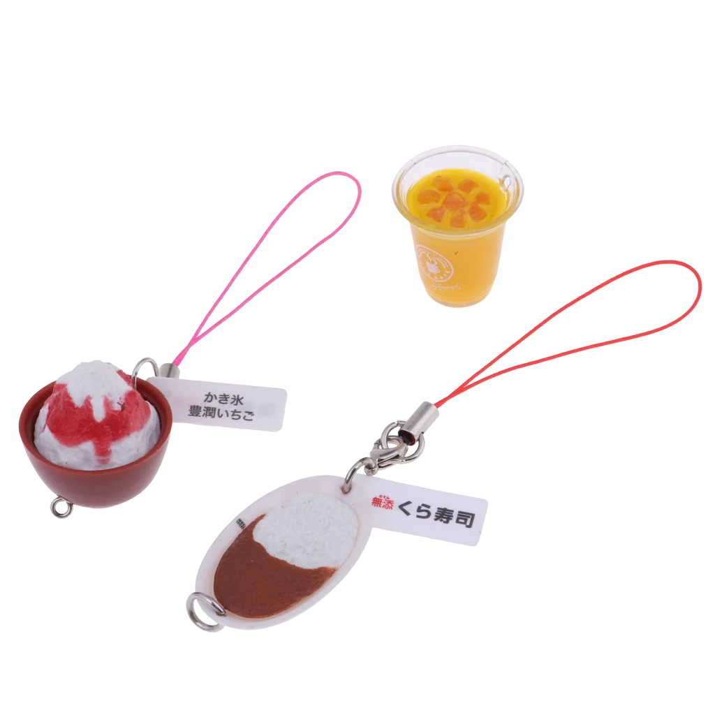 3Pieces 1/6scale Doll House Miniature Kitchen Decoration Tea Cake Dessert Food Kit Kids Toys Keychains	