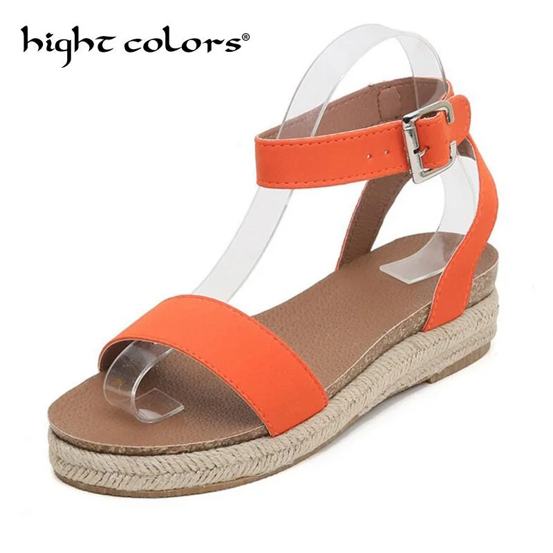 

Platform Women's Sandals 2019 Fashion Summer Leather Buckle Women Thick Soled Beach Sandal Casual Wedge Woman Shoes Size 35~43