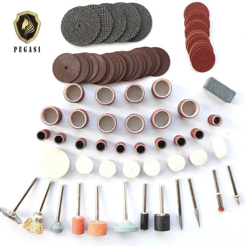 

PEGASI Mini 105PCS Bit Set Quality Drill Rotary Tool Mill Cutter Sander Paper Wire Brush Grinding Dremel Accessories
