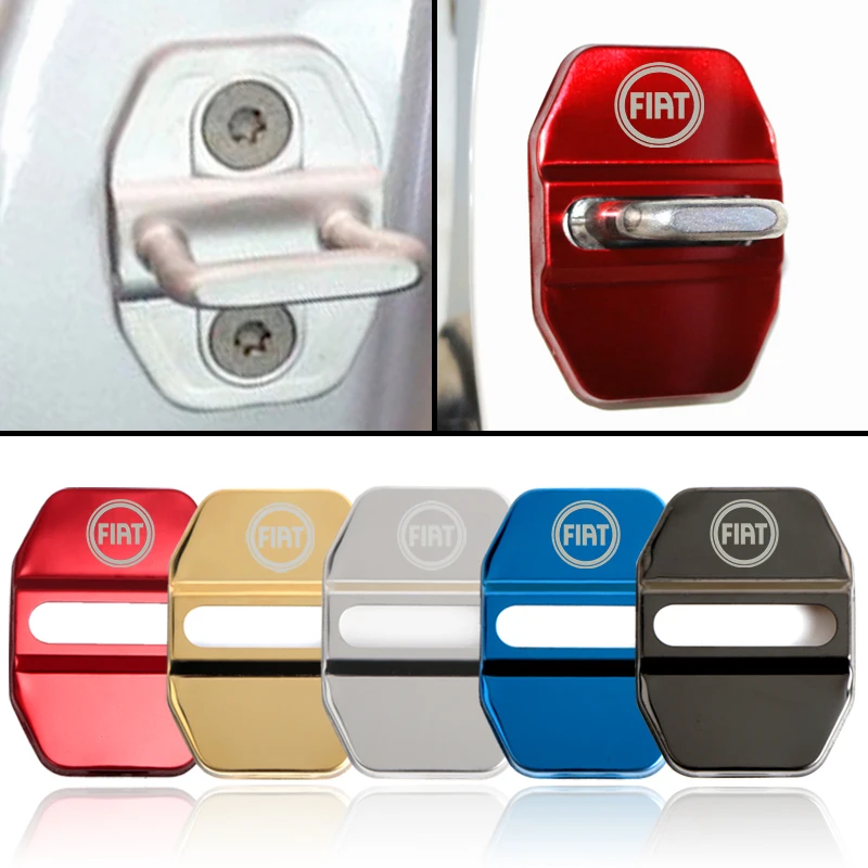 

Car Emblem Door Lock Cover Caps Protective 4pcs/set Stainless Steel For FIAT Viaggio Ottimo All Vehicles Car-styling