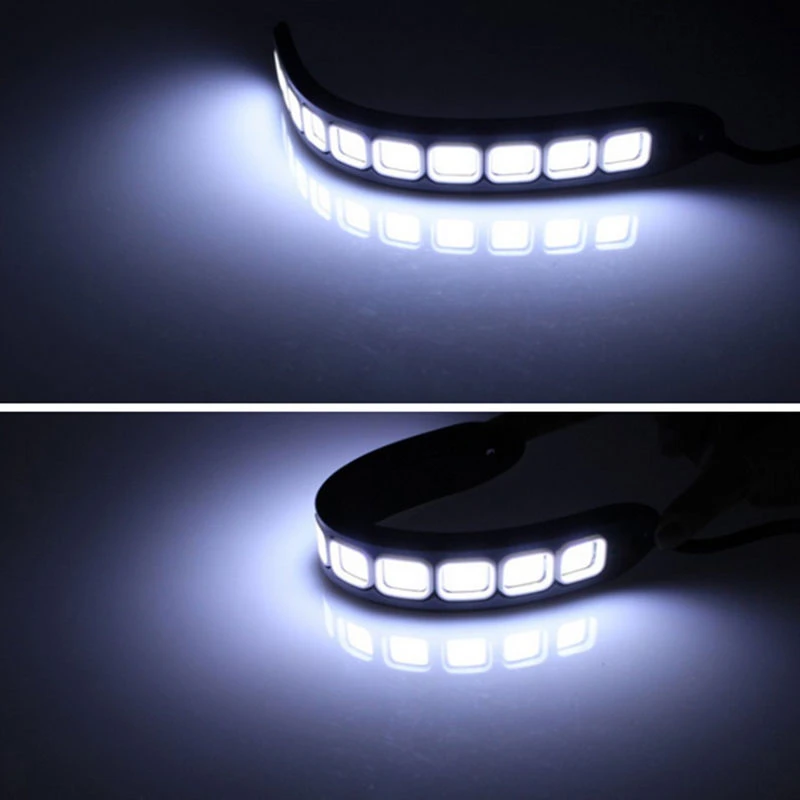 2pcs/set 12V COB LED Flexible Car Styling Daytime Running DRL Fog Light Lamp