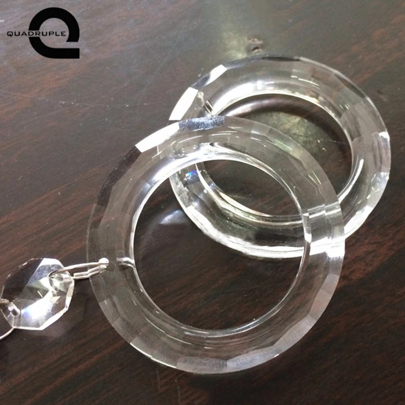 

Quadruple 1Pc 50mm Crystal Circle Ring DIY Chandelier Decoration Ring For Chandelier Parts Pendant Accessories