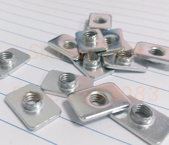 

1000pcs v slot tee nut Zinc Plated Tee nuts for building machine M5 bore Free Shipping