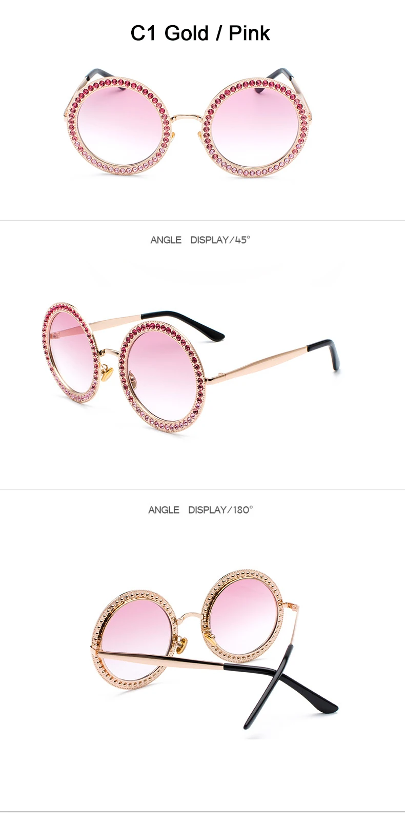 Женские большие солнцезащитные очки больших размеров, розовые, цветные, с кристаллами, камни, оттенки для женщин, дизайнерские, Экстра Модные солнцезащитные очки, прозрачная оправа