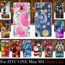 Para HTC ONE Mini 601E M4 caixa de plástico rígido Mobile Case capa do telefone DIY cor Paitn de bolsa de celular Shell