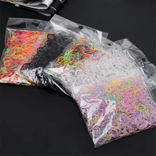 1000 шт., милые цветные кольца для девочек, Одноразовые эластичные резинки для волос, резинка для конского хвоста, резинки для волос, Детские аксессуары для волос