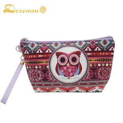 DEZEMIN Сова милая сумочка-косметичка с внутренний карман ручка для косметики дорожные аксессуары 21,5 см x 7 16