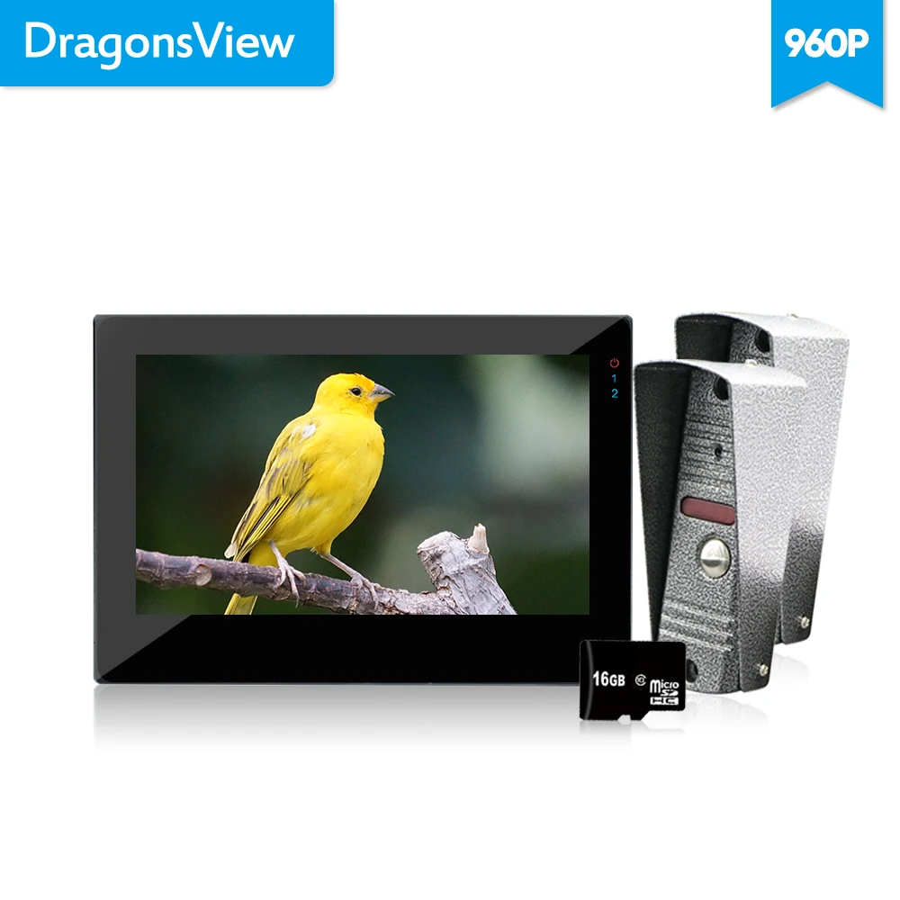 Dragonsview 7 &quotпроводной AHD1.3MP видео домофон с одной кнопкой разблокировки записи и