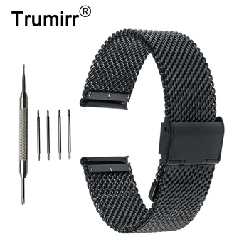 

22mm Stainless Steel Watchband Smart Watch Band Strap Bracelet for Moto 360 2nd Gen 46mm Samsung Galaxy Gear 2 R381 R382 R380