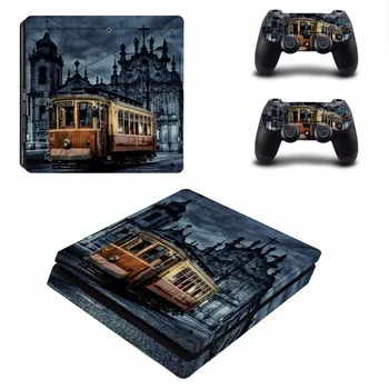 

Custom Design Train PS4 Slim Skin Sticker Decal For Sony PlayStation 4 Console and 2 Controllers PS4 Slim Skins Stickers Vinyl
