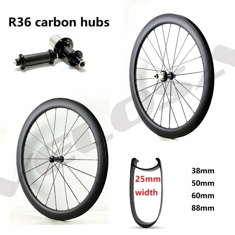 R36 Carbon Hubs 700c Road Bike Carbon Wheels 38mm 50mm 60mm 88mm ...