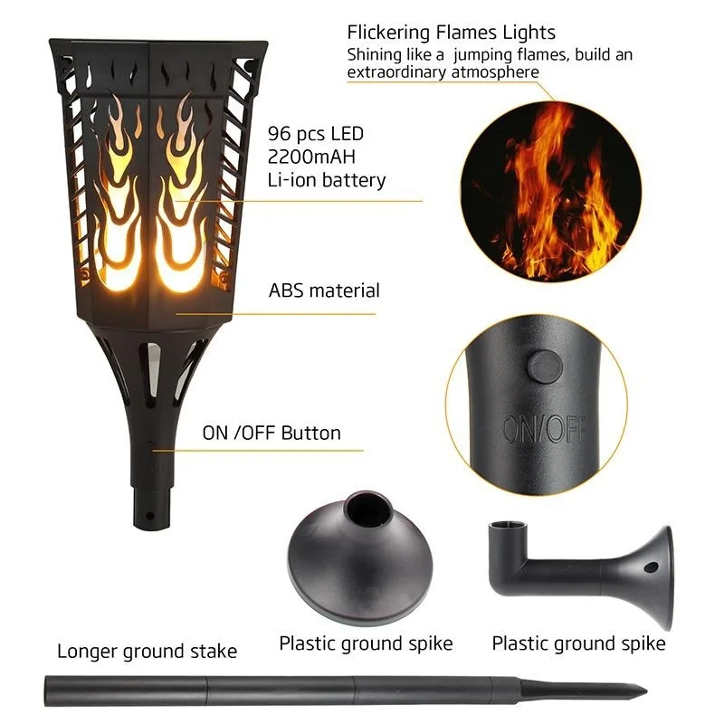 Outdoor Solar LED Dancing Flash Flame Lamps Light Romantic Flicker Effect Torch Lights Indoor LED Fire Light Bulbs Lawn Garden Outdoor Solar LED Dancing Flash Flame Lamps Light Romantic Flicker Effect Torch Lights Indoor LED Fire Light Bulbs Lawn Garden