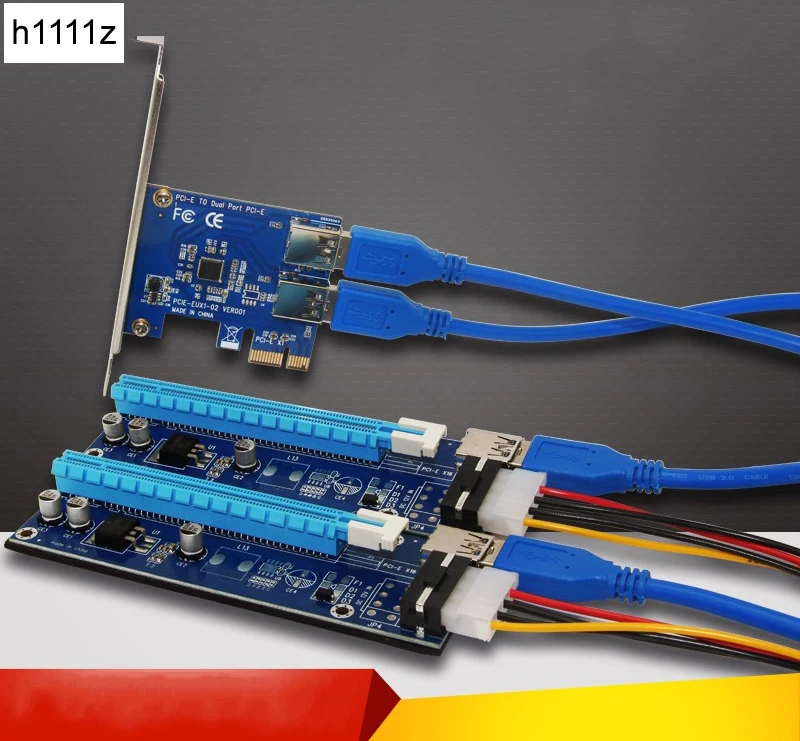 Удлинитель переходной карты PCI E Express 1 16 x 60 см USB 3 0 кабель для передачи данных SATA 15