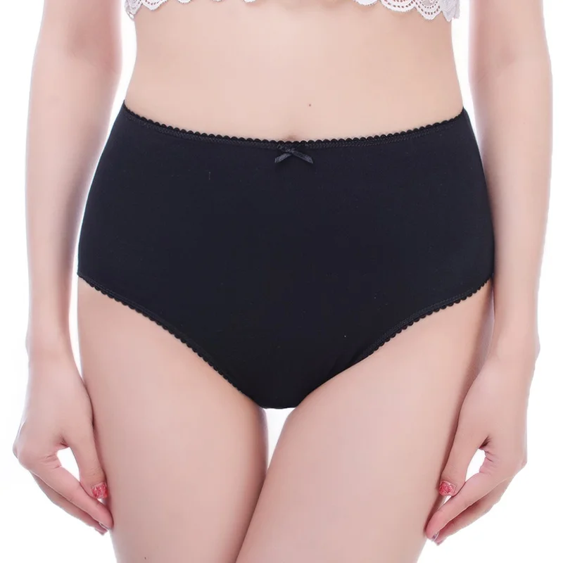 High Waist Panties For Women Plus Size Black Underwear Comfortable Cotton Soft Printing Women's Intimates Lingerie Ladies Panty