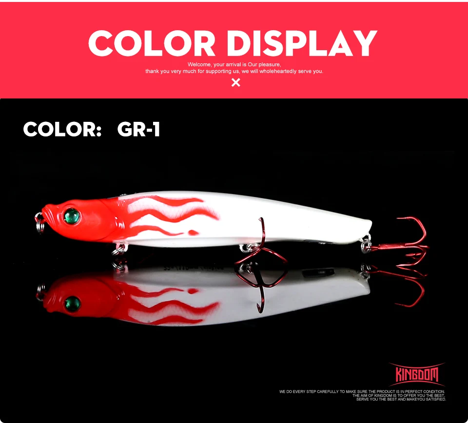 Kingdom Fishing Lures 58mm 8g, 22g Watery Beast Pencil Floating And Slow Sinking New Interesting Functional Design Baits (11)