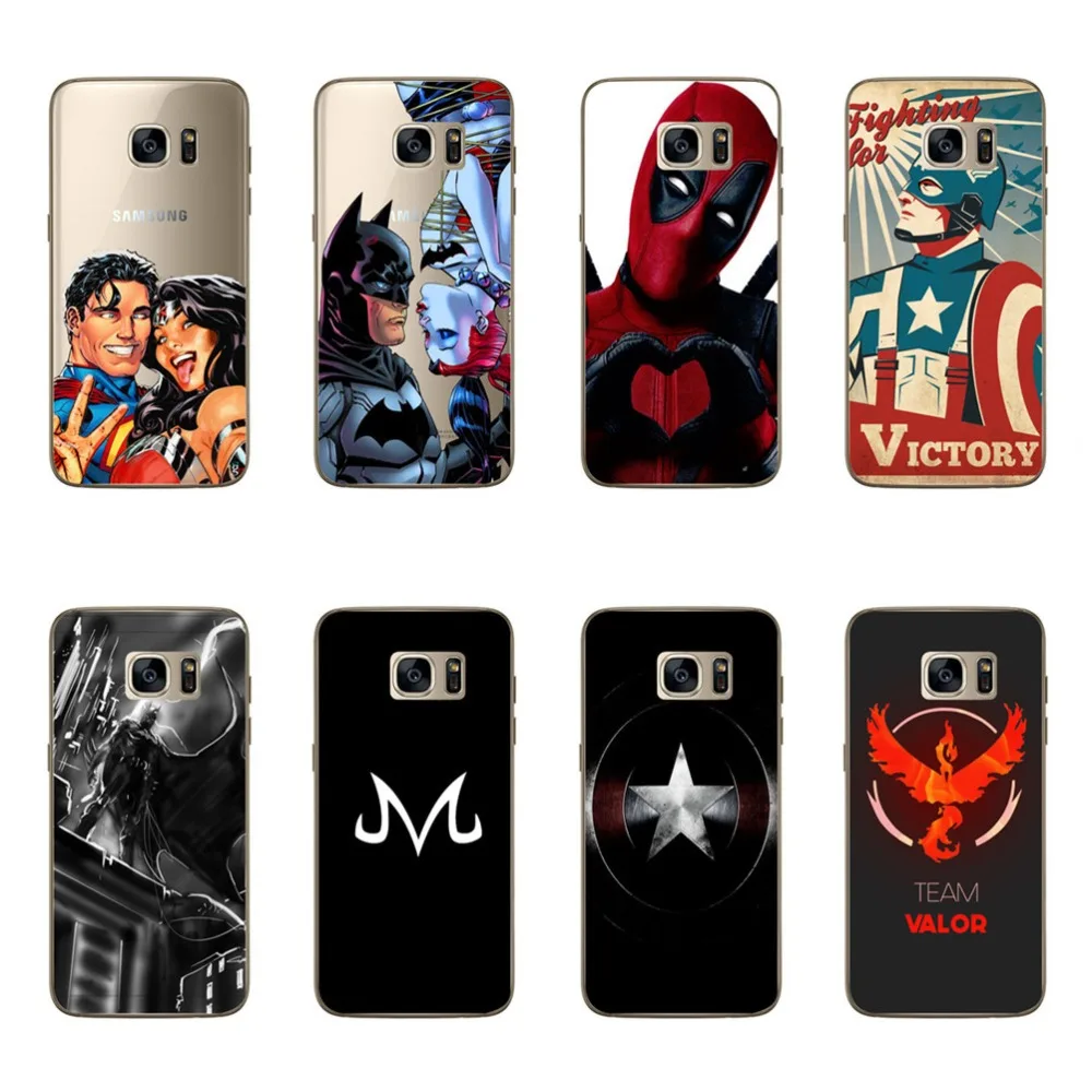 Case For Samsung Galaxy S7 Edge Cool Hero Batman Superman Deadpool Victor Design Cover Funda Capa Coque |