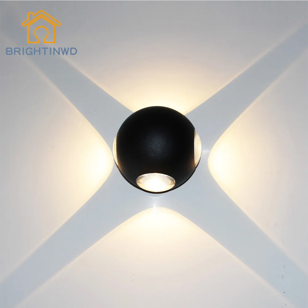 

BRIGHTINWD LED Wall Lamp Aluminum Contemporary And Contracted Courtyard Balcony Corridors Aisle Sitting Room Bedroom Waterproof