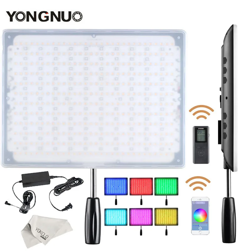 Сверхтонкий светодиодный светильник YONGNUO YN600 RGB лампа для видеосъемки/фото с
