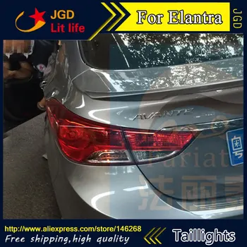 

Car Styling tail lights for Hyundai Elantra LED Tail Lamp rear trunk lamp cover drl+signal+brake+reverse