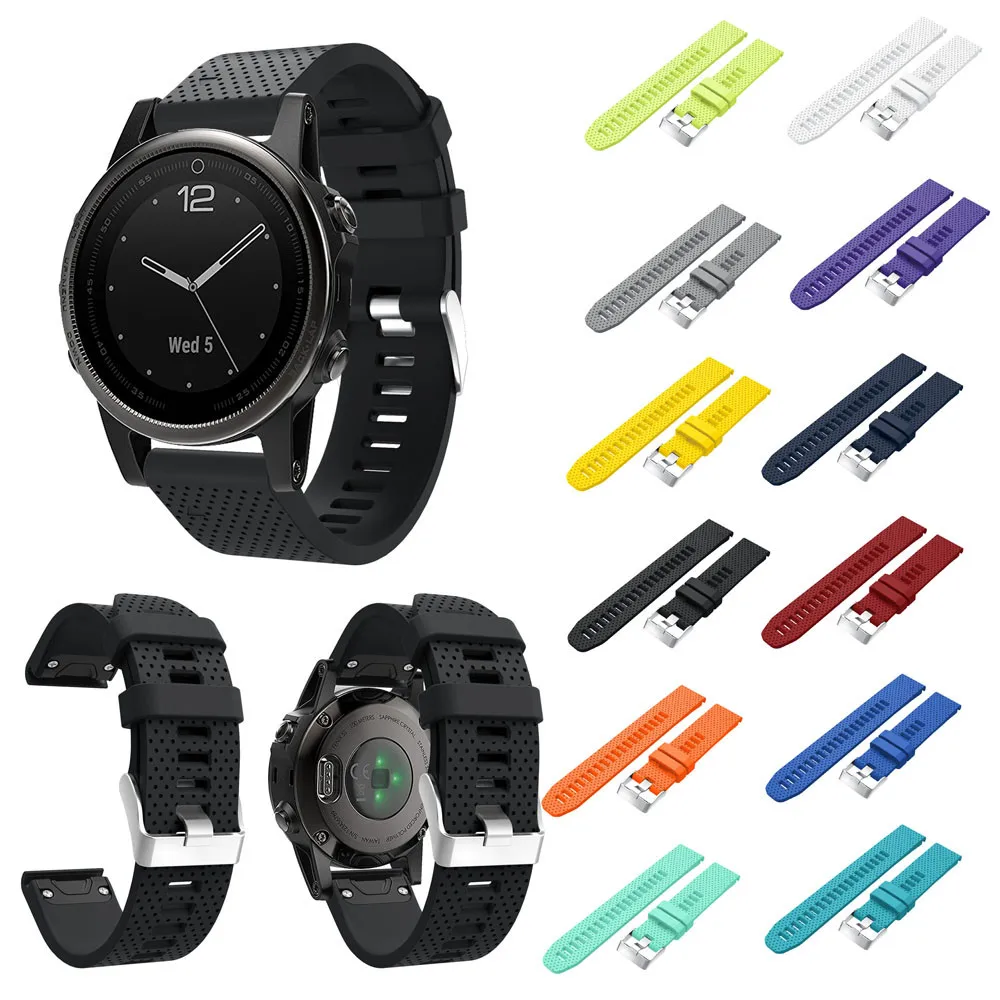 

2018 New Watch Strap 20mm Replacement Silicagel Quick Install Band Strap For Garmin Fenix 5S GPS Watch High Quality Watchbands