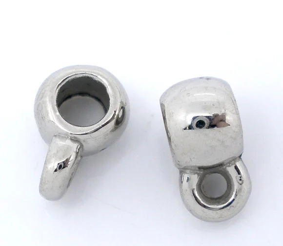 DoreenBeads 300 шт. гладкие Серебристые бусины 9x6 мм фурнитура (B03151) yiwu | Украшения и