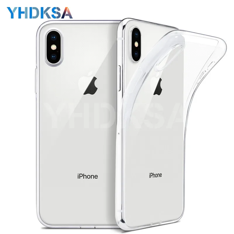 

Ultra Thin Transparent Soft TPU Case on the For iPhone X XR XS Max iPhone 8 7 6 6S Plus 5 5S SE Clear Silicone Cover Coque Cases