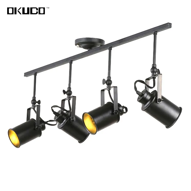 Винтажные черные поверхности потолка фары с LED для столовой кофе магазин одежды