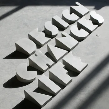 

Cement letter building wall decoration store LOGO decoration decoration soft assembly decoration display alphabet letters sign