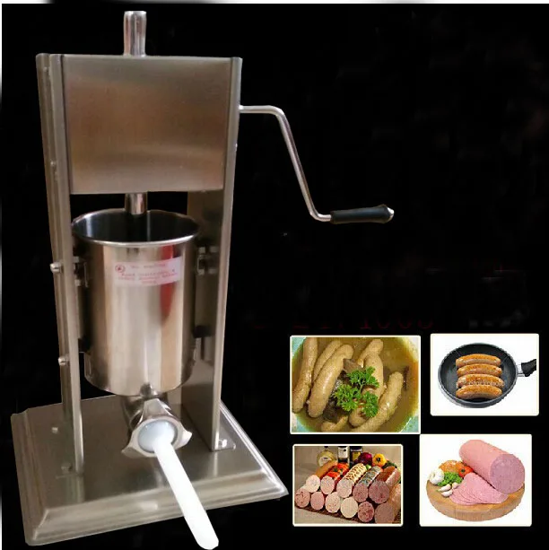 Free shipping Hot sale 3L 15L Manual Stainless steel Sausage Machine