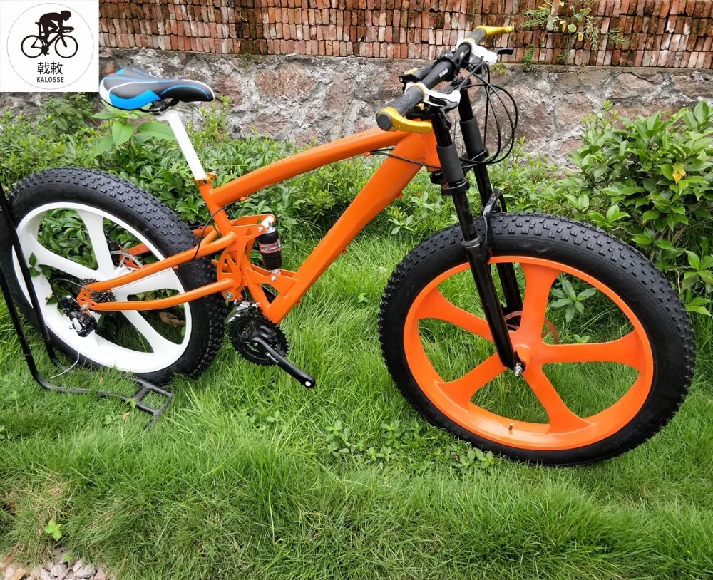 Discount Kalosse 24 speed  Fat/Snow  bike 3X8S  Soft-tail  steel frame  Beach bicycle   26*4.0 tires  mountain bike  M310  Groupset 0