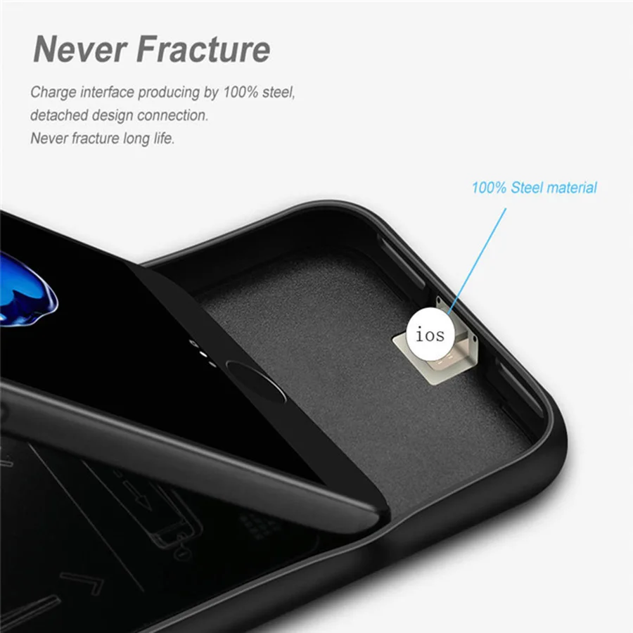 WST Battery Case For iphone 6 6s 7 8 Power Bank Charing Case For iphone 6 6s 7 8 Plus Ultra Slim External Battery Charger Case