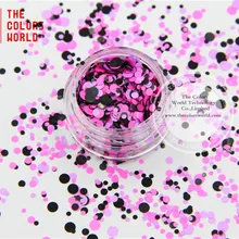 RFP321-183 разноцветные Круглые пайетки в горошек для дизайна ногтей, геля для ногтей, макияжа и украшения своими руками