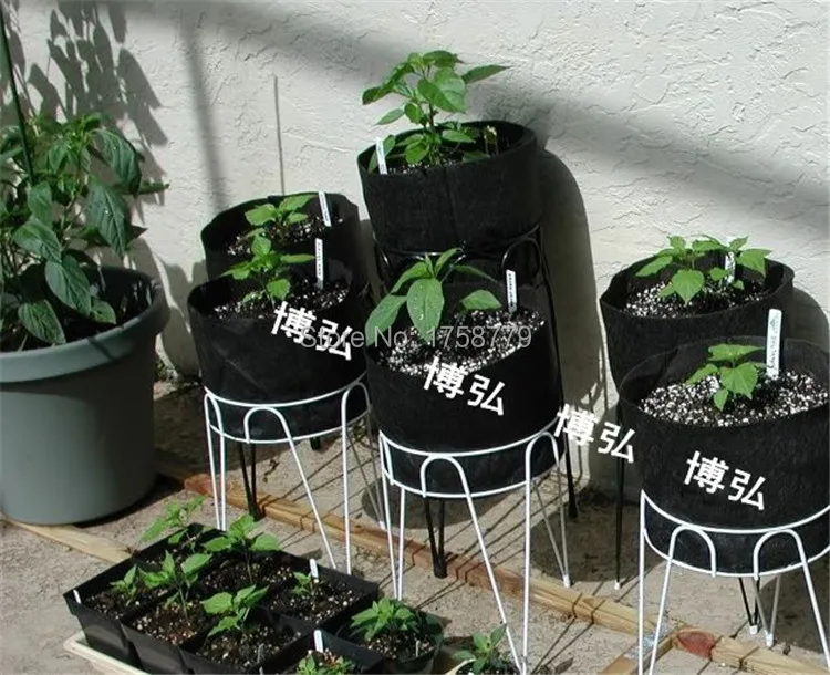 Посадка одного галлона мешок 20*15 см Черный нетканый мешок теплица для растений США Высокое качество овощей сад террасы