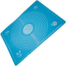 BEIGUAN 50x40cm Silicone Cake Dough Fondant Rolling Cutting Mat Baking Pad Pastry Boards Cookie Decorating Tools