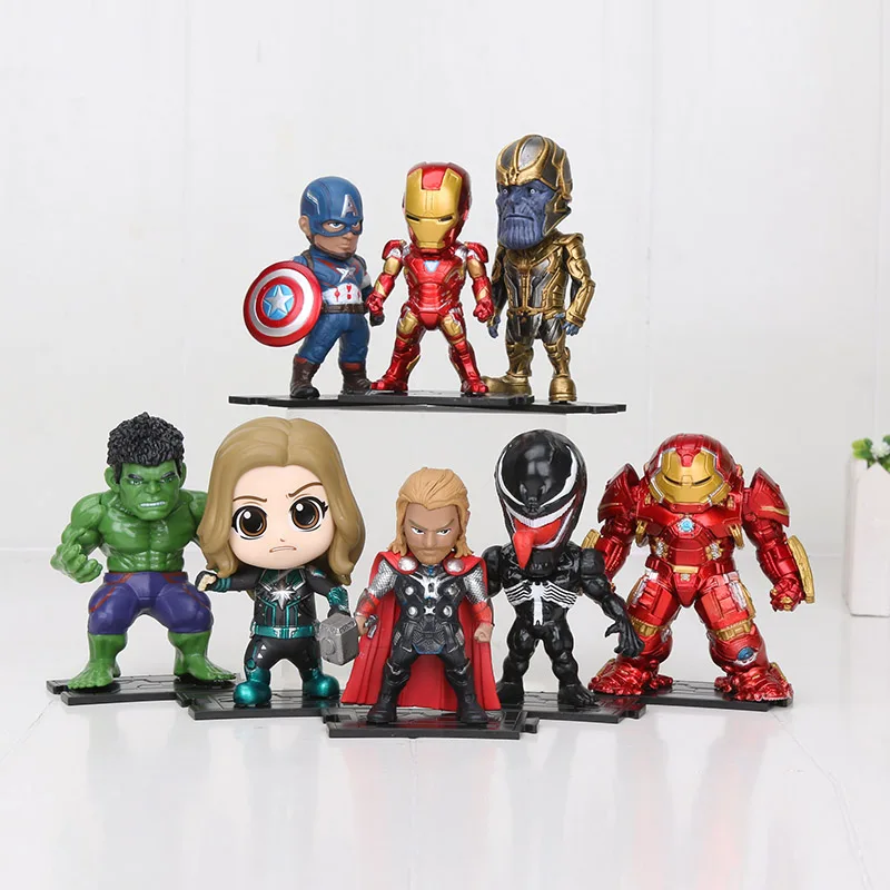 

Marvel toys the Avengers endgame Anime Thanos Captain America Iron man Spider man hulk thor Action Figure Toys