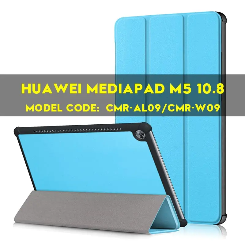 AIEACH чехол для huawei MediaPad M5 10,8 CRM-AL09 CRM-W09 из искусственной кожи смарт-чехол с откидной крышкой держателем для huawei MediaPad M5 8,4 чехол - Цвет: M5 10.8 Sky blue