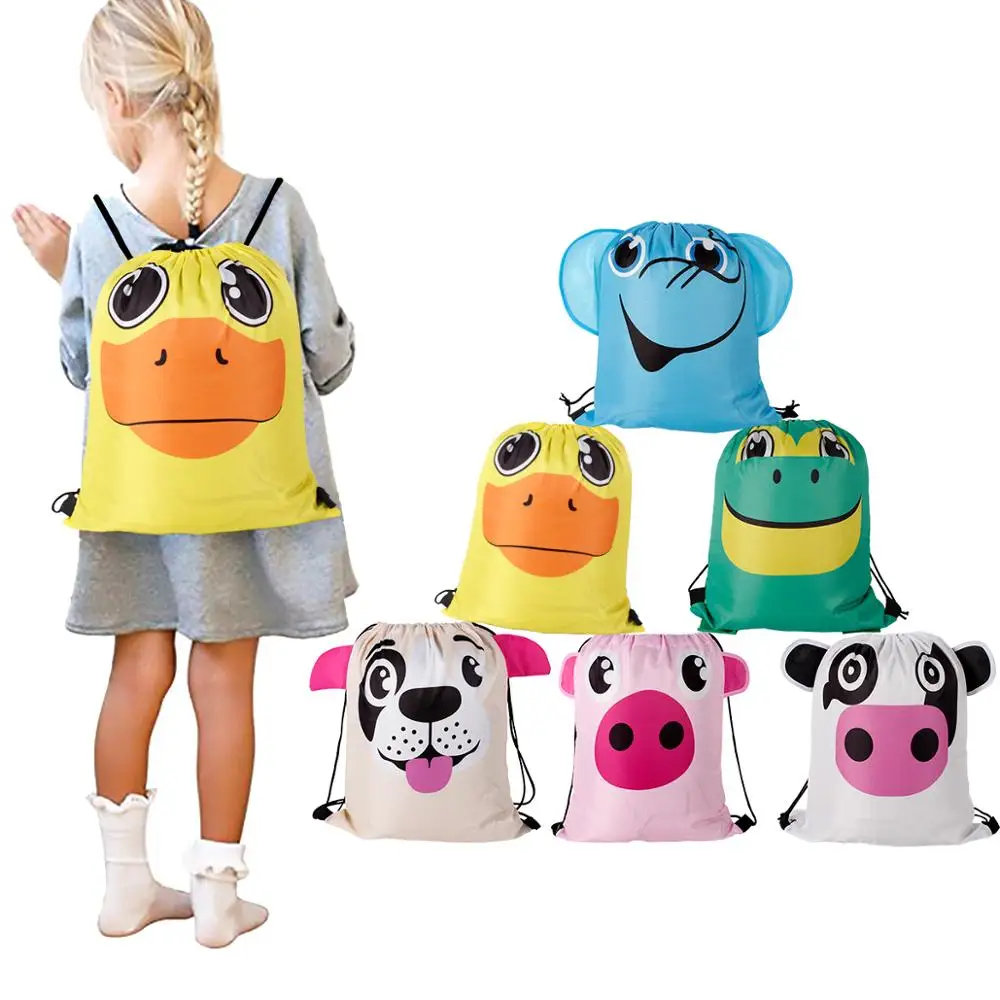 

QIFU Gift Bag For Kids Cute Drawstring Backpack Gift Bags Wrapping Supplies Jute Bag Packaging Present Bag Party Gift Lol Bag