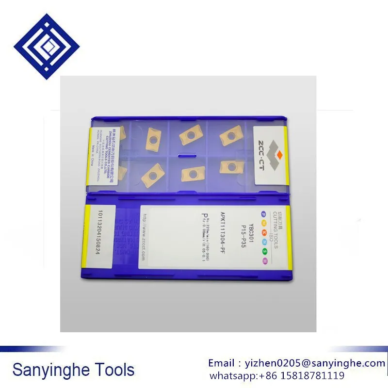 

YBC301 APKT11T304-PF tungsten Carbide Cutting tools Milling insert(10pcs/lots) cnc blade cutting tools