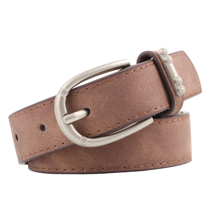 

OLOME Vintage Black White PU Leather Belt For Women Female Dress Jeans Waist Belts Waistband 2.5cm Wide