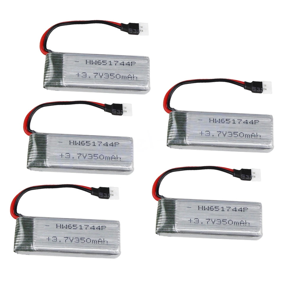 

5pcs/lot 3.7V 350mAh RC Liop Battery For Syma X3 RC Quadcopter RC Helicopter Car Boat