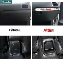 Tonlinker коробка для хранения перчаток чехол наклейка для Volkswagen POLO 2011-18 автомобильный Стайлинг 1-2 шт. наклейка из нержавеющей стали