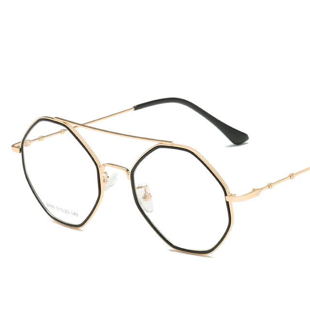 Hexagon TR90 Alloy Glasses Frame Men Women Vintage Prescription Eyeglasses Myopia Optical Frames